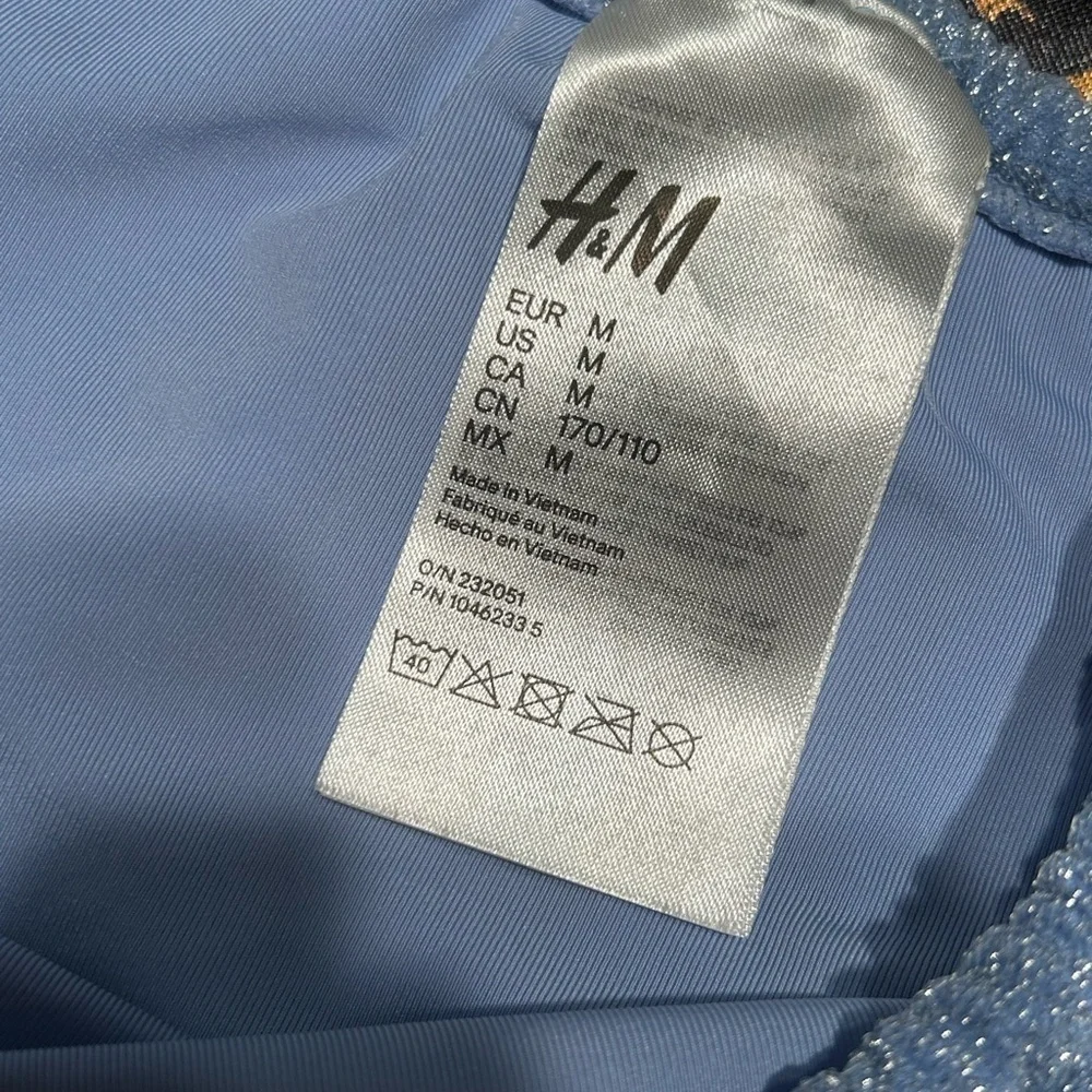 H&M Blue Glittery String Bikini Bottoms - Picture 3 of 5